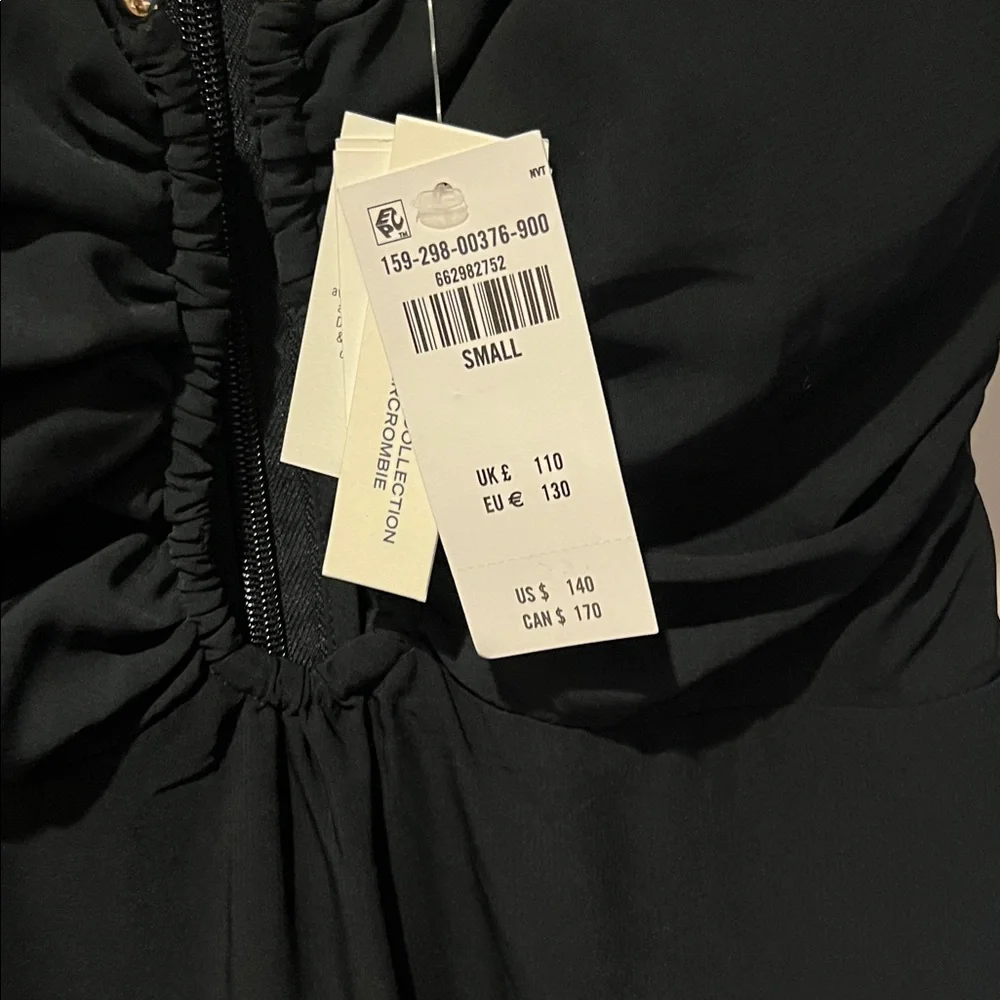 Abercrombie & Fitch Black Maxi Dress with Spaghetti Straps